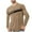 Khaki, variant on Posijego Mens T-Shirts Basic Long Sleeve Shirt Crew Neck Casual Loose Comfy Pullover Tee Big and Tall for Men