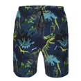 thumbnail image 3 of Cauagu Cartoon Dinosaur Print Men's Swim Trunks,Hawaiian Bathing Suit Swimsuits Beach Shorts with Pockets for Men Quick Dry Swimming Board Shorts-, 3 of 6