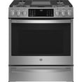 thumbnail image 1 of GE Profile Cuisinière à Double Carburant de 30” avec Wi-Fi et Friture à Air Sans Préchauffage en Acier Inoxydable - PC2S930YPFS, 1 of 8