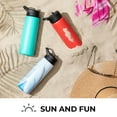 thumbnail image 6 of Triple Insulated Stainless Steel Water Bottle with Straw Lid - Flip Top Lid - Wide Mouth Cap (25 oz) Sports Drink Bottle, Keeps Hot and Cold - Great for Hiking & Biking, 6 of 10