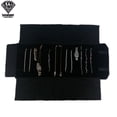 thumbnail image 6 of Luxury Velvet Chain Jewelry Storage Roll Bag Pendant Necklace Organizer Pouch Watch Bracelet Display Holder Travel Case Portable PU Black Recommend, 6 of 6