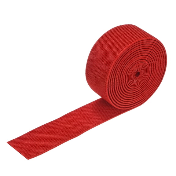 Uxcell Elastic Bands for Sewing, 1.2 Inch 4 Yards Knit Elastic Spool [Red]