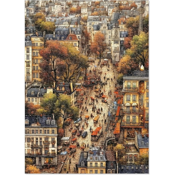 Jigsaw Wooden puzzle 300 pieces Jigsaw Puzzle for Adults The Ancient Street Unique Difficult and Challenge Large Puzzle Game