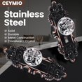 thumbnail image 3 of Paquete de 2 pomos de puerta vintage CEYMIO Crystal Glass Bronze, 3 of 7
