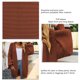 thumbnail image 5 of Suéter con capucha para mujer, abrigo, Color puro, manga abombada, fibra de poliéster suave, cárdigan informal para mujer para oficina, citas, hogar, rojo L, 5 of 6
