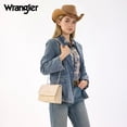 thumbnail image 6 of Wrangler Purses for Women Floral Tooled Crossbody Bag Flap Purse with Chain Strap, Tan, 6 of 7