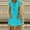 Blue, variant on Homenesgenics Plus Size Dresses Women Fashion Women Loose V-Neck Summer Solid Short Sleeve Cotton and Linen Dress