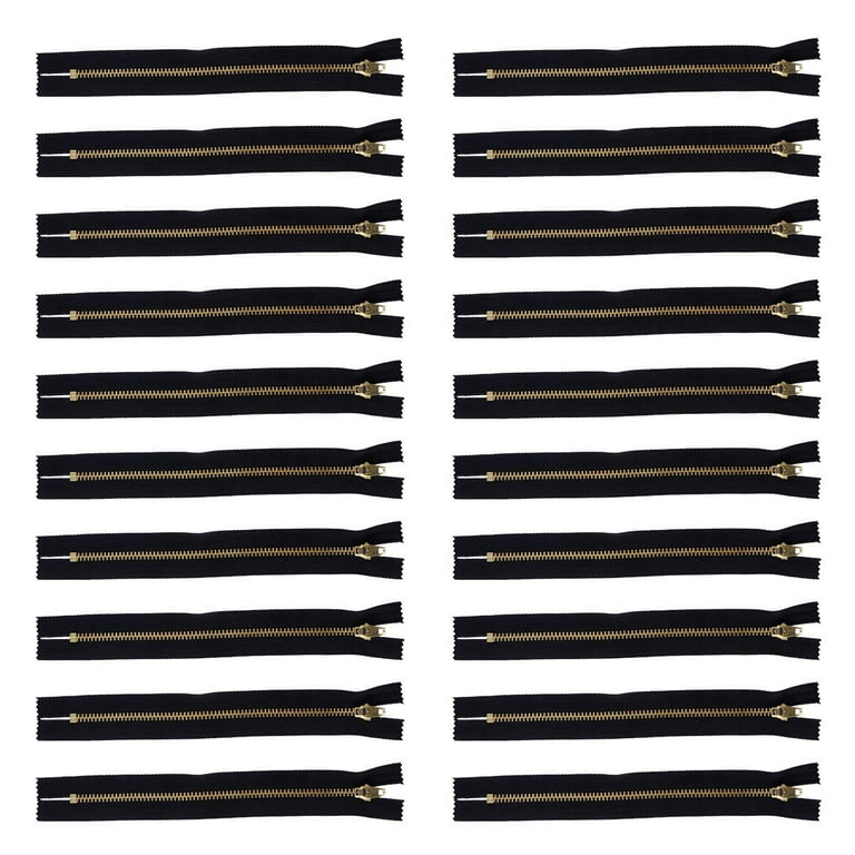 OUNONA 20pcs Copper Corner Clothing Accessories Set with Zipper