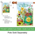 thumbnail image 2 of Welcome Spring Kettle Floral Double Sided Spring Blooms House Flag 28 x 40 Inch, 2 of 6
