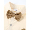 thumbnail image 3 of Baby Boy Clothes Suits Toddler Summer Formal Short Shirt Bowtie Suspender Shorts Gentleman Wedding Outfits 1-5T, 3 of 15