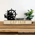 thumbnail image 5 of Craftnamesign Custom Wooden Pirate Ship Desk Name Plate, Ship Metal Nameplate, Desk Office Decor, 5 of 5