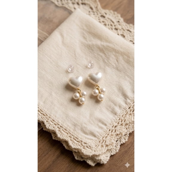 Heart Pearl Drop Earrings for Women Elegant Dangle Earrings Stylish Lightweight Jewelry for Daily Wear and Special Occasions Gift