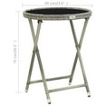 thumbnail image 5 of vidaXL Tea Table Grey 60 cm Poly Rattan and Tempered Glass, 5 of 5