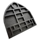 thumbnail image 2 of Estante de madera en miniatura para objetos de colección, organizador con múltiples compartimentos para joyas Negro, 2 of 9