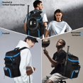 thumbnail image 2 of Bolsa deportiva GRANDUP para béisbol, sóftbol, rugby, negro y azul, 2 of 7