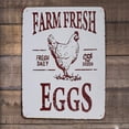 thumbnail image 2 of Farm Fresh Eggs, Hen Retro Metal Sign Plate, Antique Plaque Rustic Poster Kitchen Home Wall Decor, 2 of 4