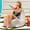Flax, variant on Jaxx Juniper Outdoor Bean Bag Patio Chair & Poolside Lounge, Taupe Striped