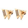 thumbnail image 1 of Aretes Mujer LuckyLy, Inicial Letra A, Acero Inoxidable con Oro 18k y Zirconia Cúbica, Modelo Tina dorado UNITALLA, 1 of 7