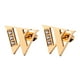thumbnail image 1 of Aretes Mujer LuckyLy, Inicial Letra A, Acero Inoxidable con Oro 18k y Zirconia Cúbica, Modelo Tina dorado UNITALLA, 1 of 7