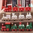 thumbnail image 1 of Juguete Simulación 3 Vagones coración para de Navidad - Verde yotijar Tren de madera de Navidad, 1 of 10