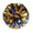 blue and gold, variant on YOUHO Cheerleading Pom Poms with Baton Handle for Team Spirit Sports Dance Cheering Kids Adults(12 packs)