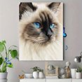 thumbnail image 4 of Siamese Cat Canvas Wall Art, Pet Portrait Print for Living Room Bedroom Office Dining Room Hallway Home Decor, 4 of 8