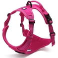 thumbnail image 3 of Arnés reflectante de nailon Tiner para perros grandes, chaleco reflectante 3M con asa para todo tipo de clima, correa de seguridad ajustable para perros (L, rosa), 3 of 5