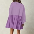 thumbnail image 4 of Sngxgn Women's Classic Long Sleeve V Neck Sheath Casual Party Dress(Purple,XXL), 4 of 6