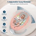 thumbnail image 2 of Balancín eléctrico portátil Baby Swing Bioby con Bluetooth, color rosa, 2 of 8