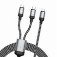 thumbnail image 2 of USB C Cable 2 in 1 Type C Fast Charging and Data Transfer Cord PD100W For Phone Pad Tablets Type C Cable, 2 of 10