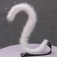 thumbnail image 4 of 2Pcs Cat Ears and Tail Set Up Tails Faux Fur Long Tail for Anime Cosplay Costume Kits White, 4 of 8