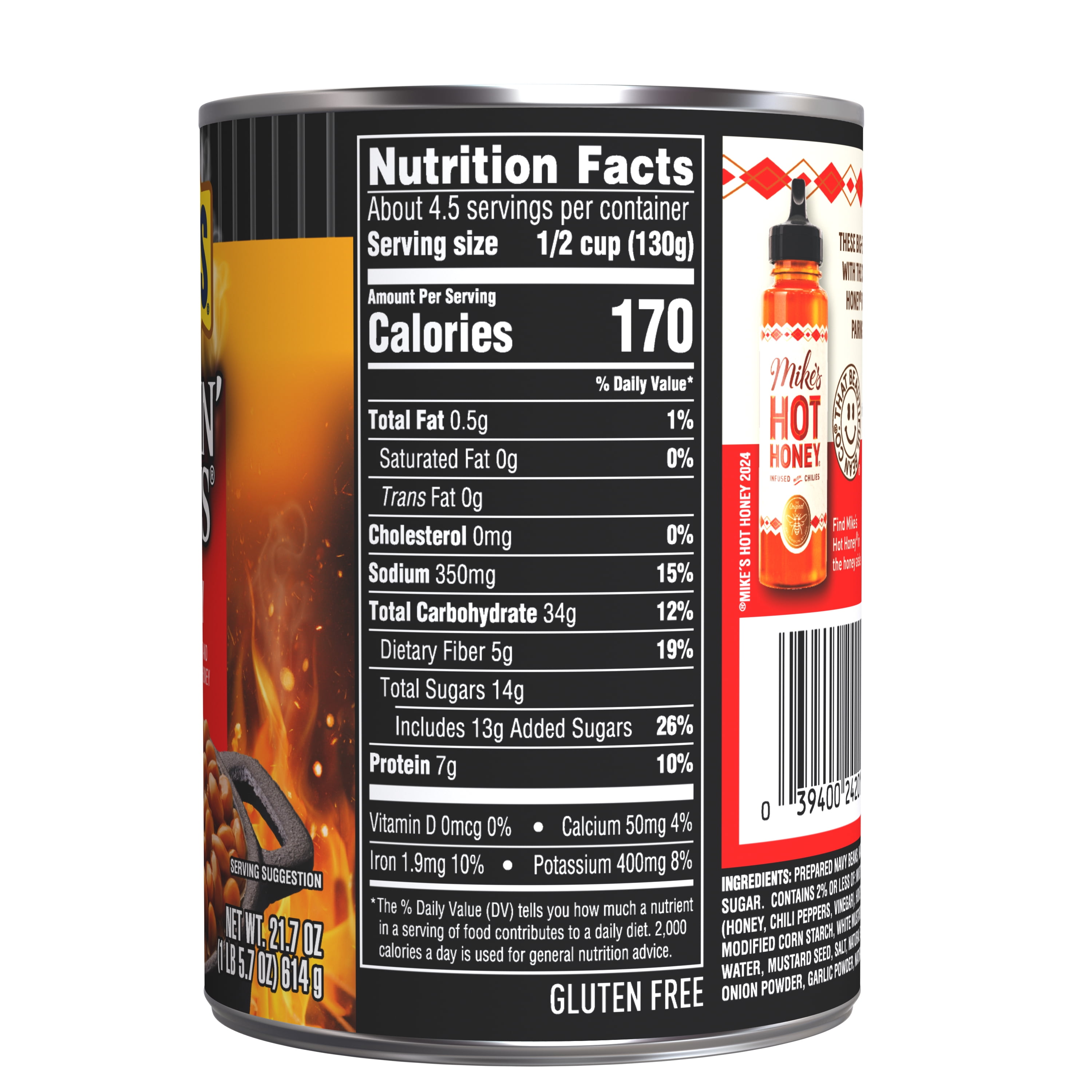 (12 pack) Bush's Hot Honey Grillin' Beans 21.7 oz