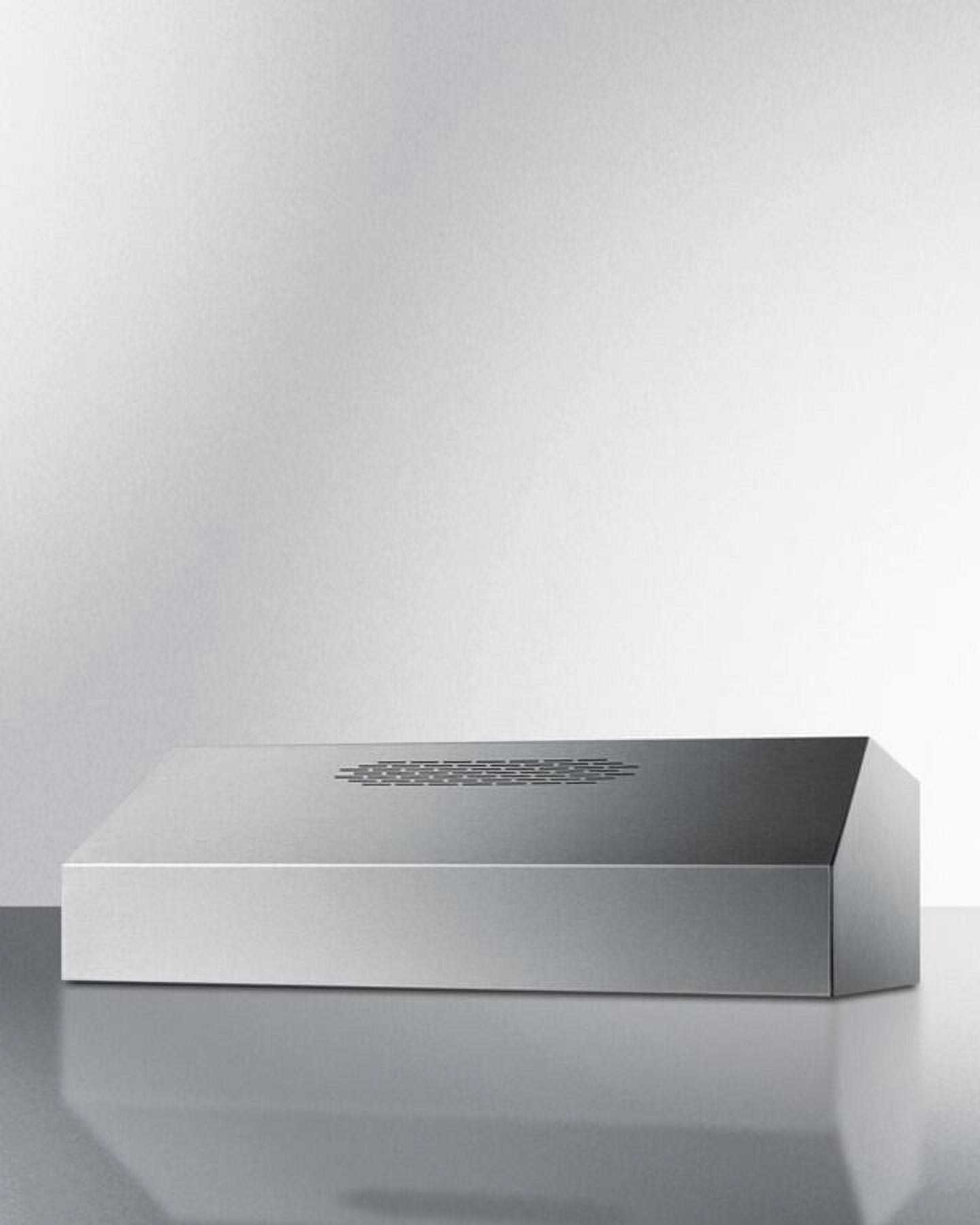 Summit Ultra Series ULT2830SS 30 Canopy Pro Style Under-Cabinet Range Hood With 390 CFM Internal Blower  Variable Speed  Dual Halogen Lights  Covertible To Recirculating  In Stainless Steel