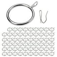 thumbnail image 6 of 60Pieces Metal Curtain Rings and Pin Hooks Long Time Use for Drapery for Home or Office, 6 of 8