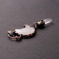 thumbnail image 4 of 3pcs Natural Quartz Crystal Big Pendants Rock Crystal with Red Copper Tone Tin Findings Lead & Nickel & Cadmium Free Moon and 91mm, 4 of 4