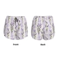 thumbnail image 4 of Disketp Lavender Flowers Print Women's Shorts Workout Shorts for Athletic Gym Running Shorts with Phone Pockets XX-Large, 4 of 8