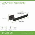 thumbnail image 7 of Symmons 493Tp Verity Wall Mounted Euro Toilet Paper Holder - Black, 7 of 7