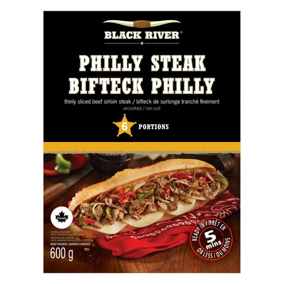 Black River Philly Steaks 6 packs, 600g / 6x100g / 6 count