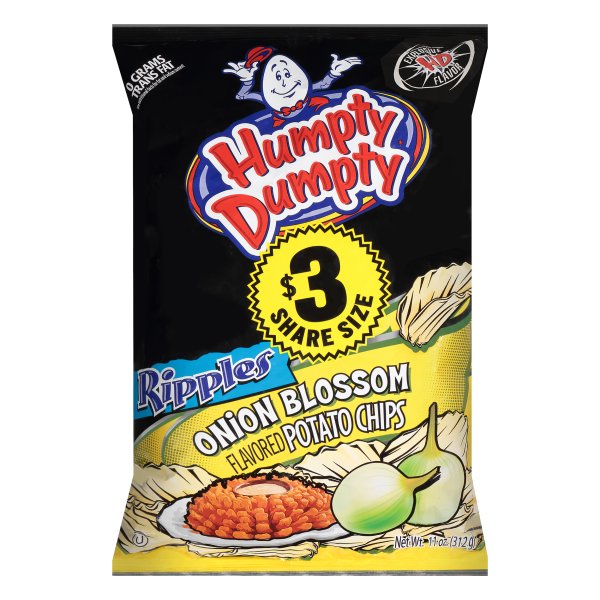 Humpty Dumpty Ripples Onion Blossom Potato Chips 11 oz. Bag