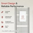 thumbnail image 4 of Heated Towel Rack, 21-Bar Wall-Mounted Electric Towel Warmer, Polished 304-Stainless Steel, Hardwired, Luxury Spa Comfort for Large Bathrooms (Vida), 4 of 14