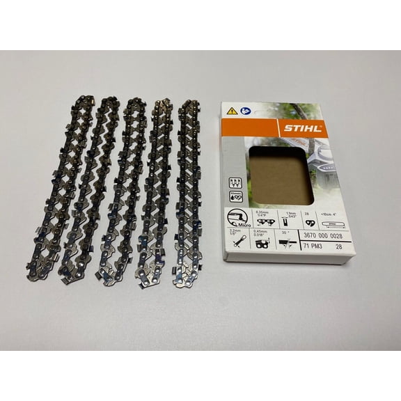 STIHL GTA 26 Chainsaw Spare Chain 4" 10cm 3670 005 0028 / 71 PM3 28 5PCS