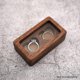 thumbnail image 3 of Caja de madera para anillos, caja para anillos de boda, caja cuadrada de madera personalizada, para bodas rústicas y compromisos (1 pieza), talla única, 3 of 5