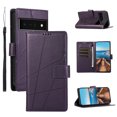 thumbnail image 1 of Google Pixel 6 Pro Case ,Vintage PU Leather Flip Cover Card Slots Magnetic Kickstand Hand Strap Case for Google Pixel 6 Pro, 1 of 5