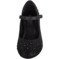 thumbnail image 2 of ABSOLUTE FOOTWEAR Childrens Kids Girls Glitter Sparkly Diamante Wedding Party Pagent Heeled Shoes - Black - US Child 3, 2 of 7