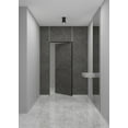 thumbnail image 3 of Invisible Solid Hidden Door with Handle | Planum 0010 Pietra with Black Hidden Frame 28" x 80" Right-hand Inswing Black Frame | Concealed Hinges Lock Handle | Modern Frameless Doors, 3 of 6