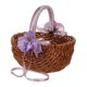 thumbnail image 4 of Cesta de flores para niña, contenedor portátil con asa, elegante tejido de almacenamiento para nuevo con flor violeta, 4 of 9