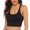 Black, variant on Women Sport Bra Beauty Back Yoga Tops Running Workout Sports Underwear with Inner Chest Pad