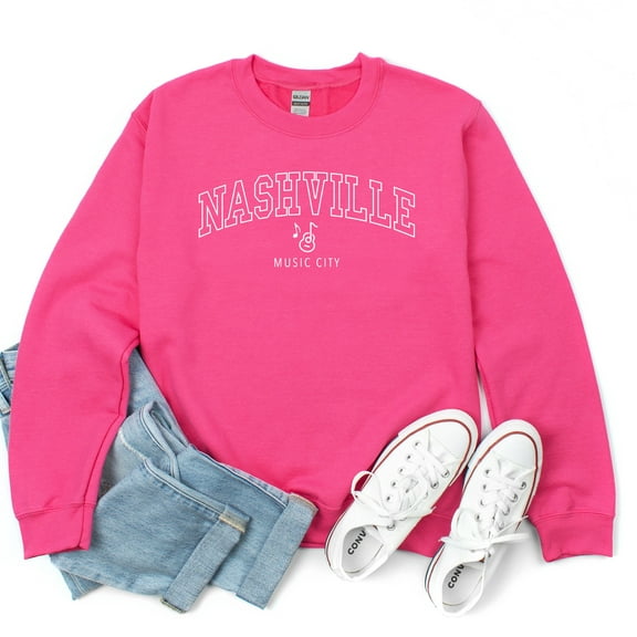 Nashville Music City Curved | Sweatshirt