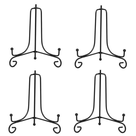 (2 pack)Iron Display Stand, Black Iron Easel Plate Display Photo Holder Stand, Cookbooks