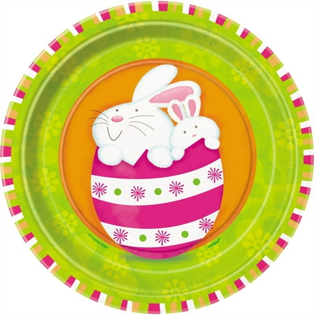 7" Bunny Pals Easter Paper Dessert Plates, 8ct